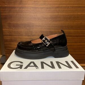 New in box Ganni Mary Jane creeper platform loafers size 40